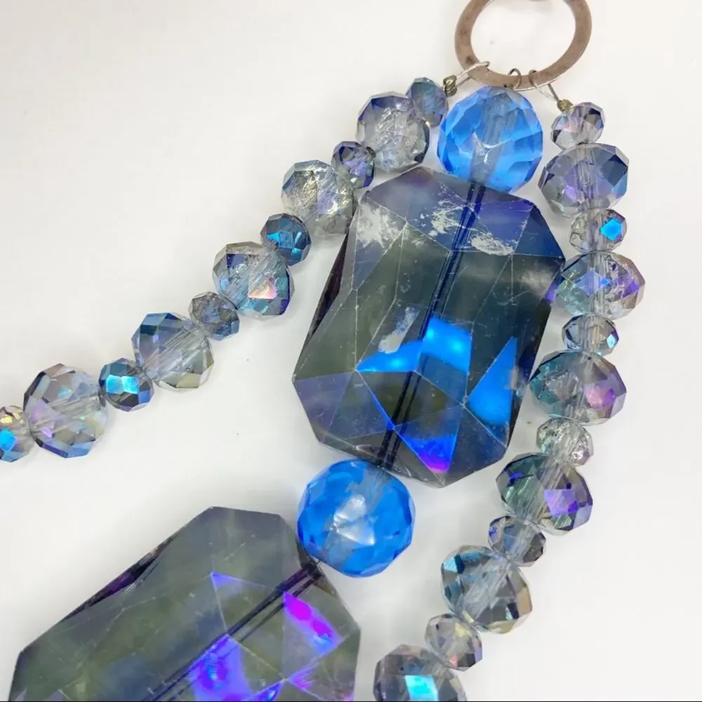 Blue Glass Statement Necklace